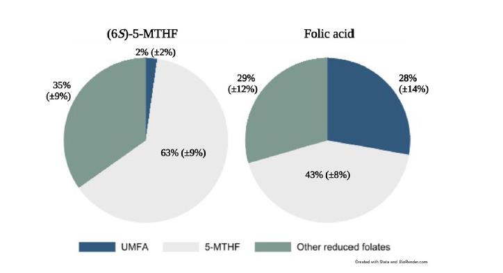 Awas! Sebuah studi di Scientific Reports menegaskan bahwa ketika wanita menyusui mengonsumsi suplemen asam folat, 28% folat dalam ASI mereka adalah asam folat yang tidak dapat digunakan dan tidak termetabolisme (UMFA)—14 kali lipat lebih tinggi dibandingkan ibu yang mengonsumsi bentuk bioaktif.